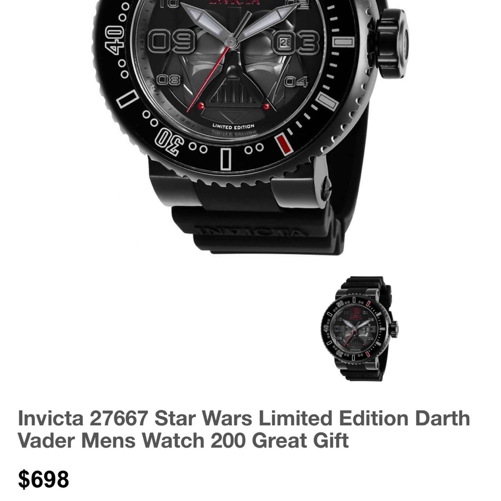 Invicta Star Wars Limited Edition Darth Vader Mens Watch